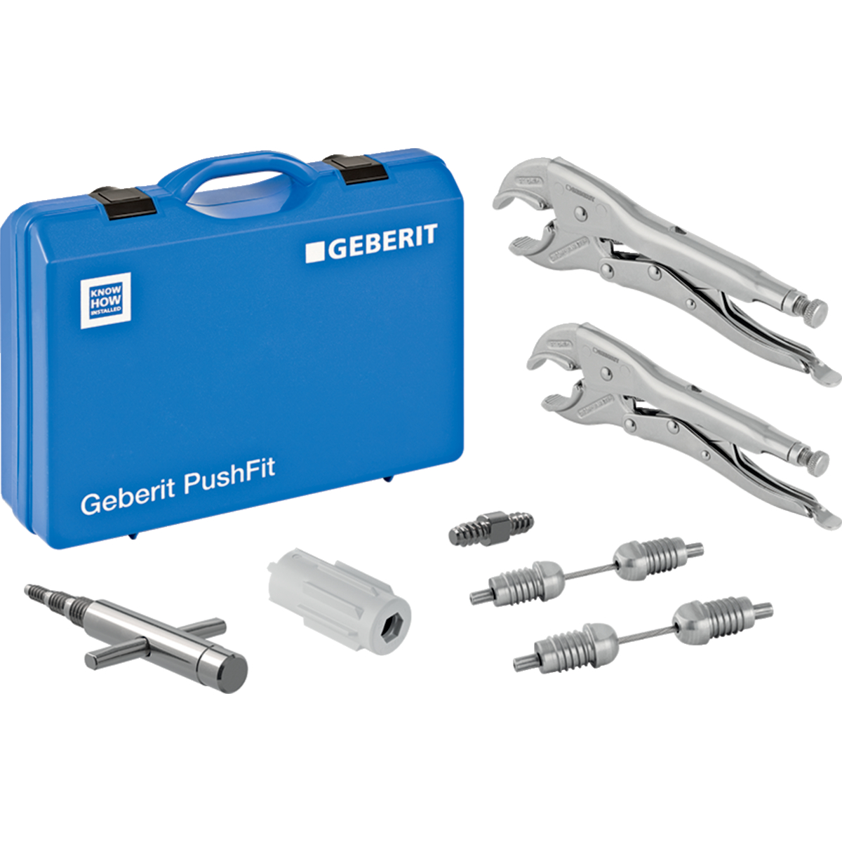 Outil Geberit FlowFit/PushFit pour remplacement de tube, dans coffre: d=14 / 16 / 20 / 25mm