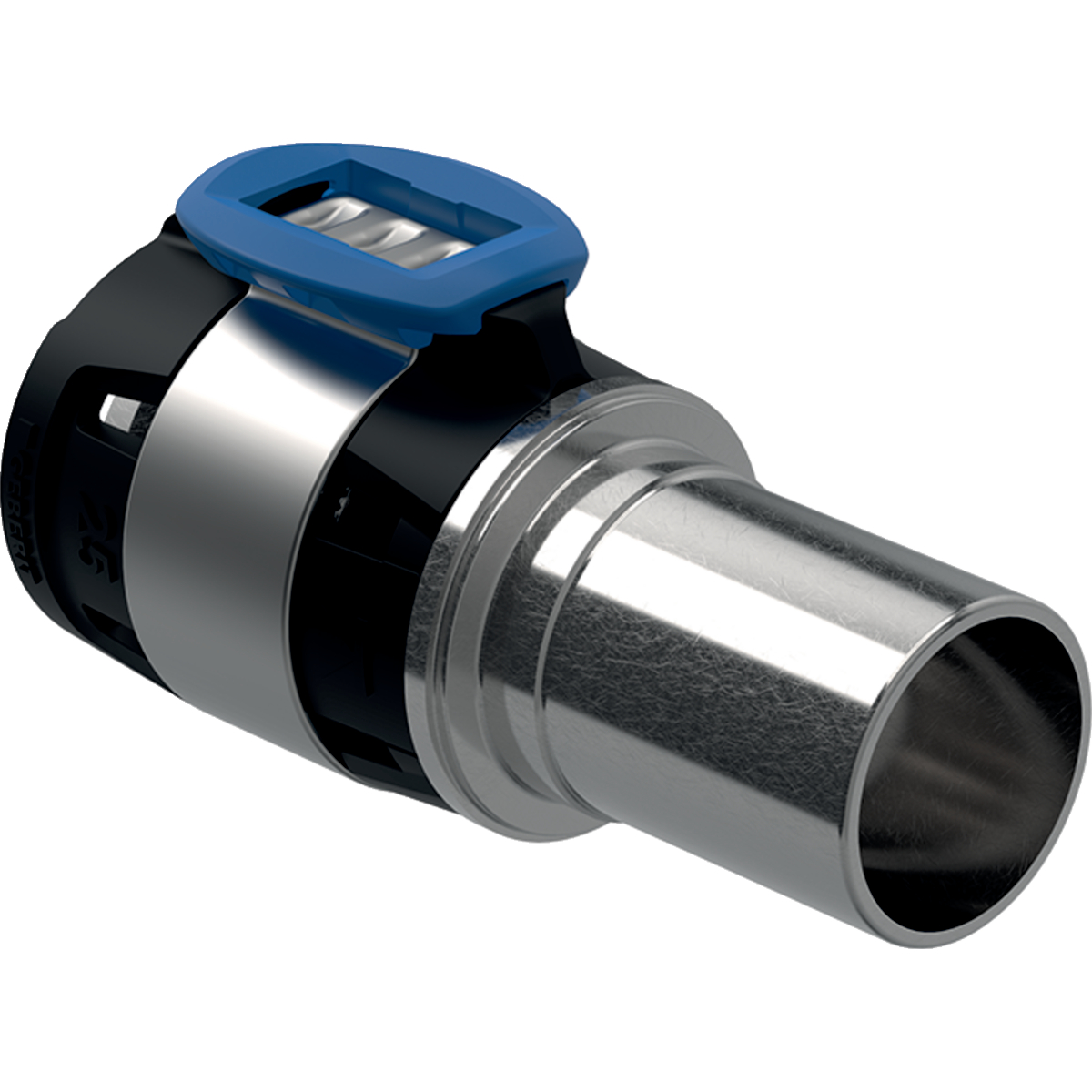 Raccord Geberit FlowFit sur Geberit Mapress, avec extrémité à emboîter: acier inoxydable 1.4401, d=20mm, d1=18mm
Traits:
- Sans plomb
- Indicateur de sertissage
- Raccord à sertir avec cape de protection transparente
- Joint torique en EPDM
- Non serti non étanche
- Extrémité à insérer avec cape de protection
Usage:
- Pour lʼeau de refroidissement et de chauffage sans antigel
- Pour substances chimiques et fluides techniques
- Convient uniquement pour sertir des manchons à sertir Geberit Mapress
- Pour eau d'extinction d'incendie (mouillé)
- Pour eau d'extinction d'incendie (mouillé/sec, sec)
- Pour eau non potable et de processus
- Pour gaz inertes (p. ex. azote)
- Pour dépression
- Pour lʼeau de refroidissement et de chauffage avec antigel
- Pour eau traitée
- Pour air comprimé (classe de pureté d'huile 0–3)
- Pour eau potable froide et chaude
- Pour les eaux pluviales dont le pH > 6.0