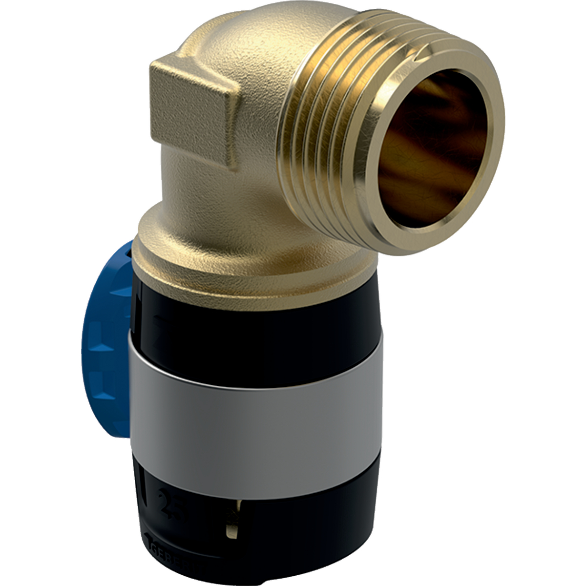 Coude de transition 90° Geberit FlowFit avec filetage extérieur: d=25mm, R=3/4''
