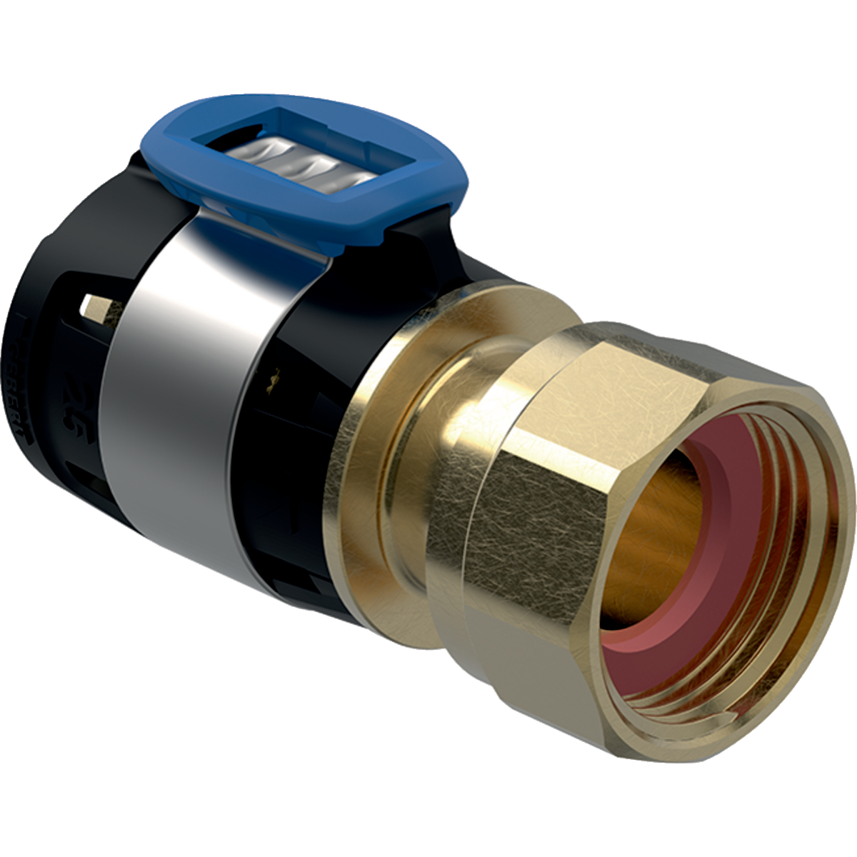 Raccord Geberit FlowFit avec écrou de serrage: d=25mm, G=1/2''
