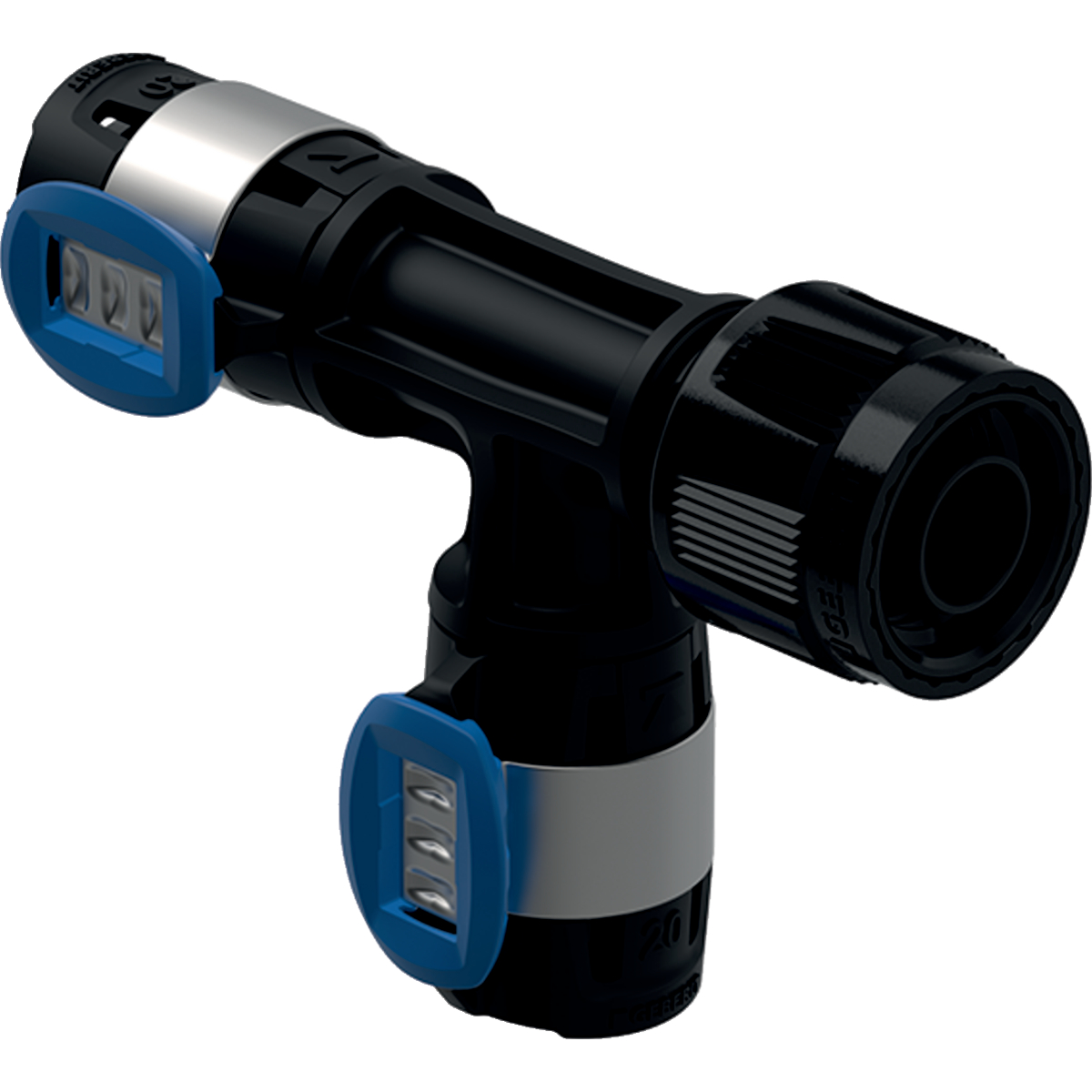Té intermédiaire Geberit FlowFit avec MasterFix, embranchement: d=16mm, d1=16mm, RpMF=1/2''