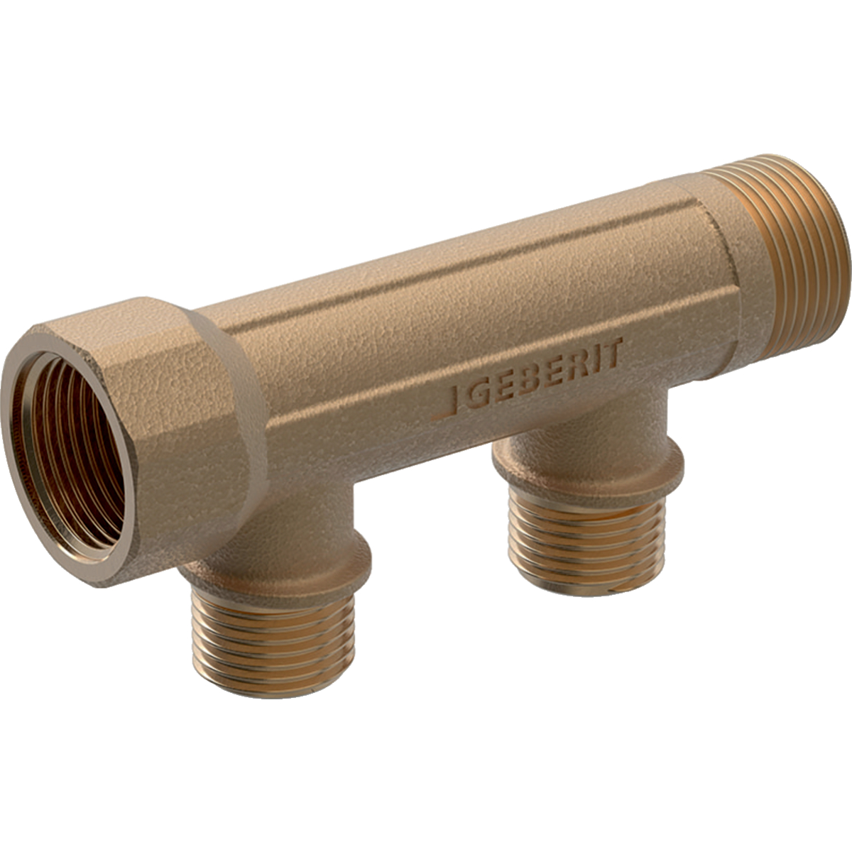 Distributeur Geberit avec raccord fileté et départ du distributeur pour MasterFix: Rp=3/4", RMF1=1/2