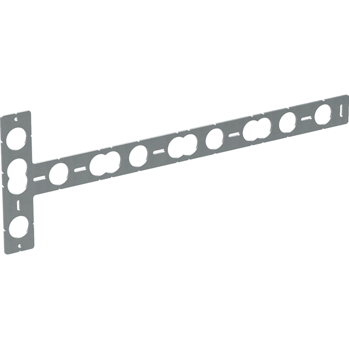 Rail de fixation en T Geberit pour boîtes de raccordement: acier, AD=15,3 cm, AD1=7,7 cm, AD2=10 cm