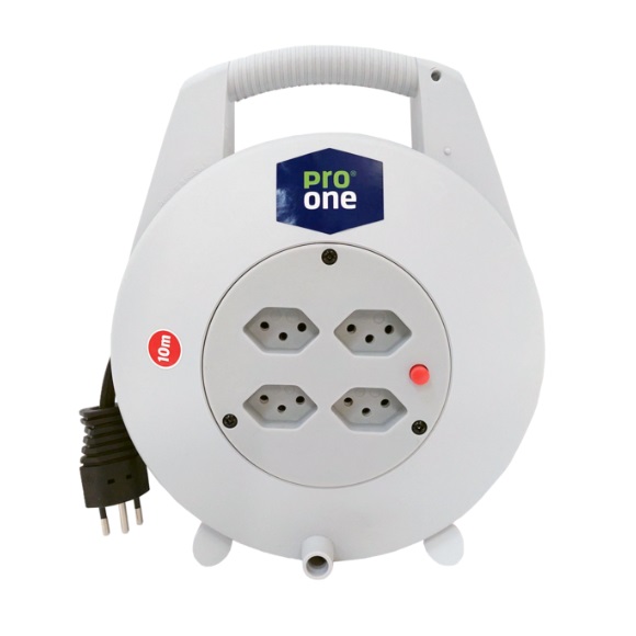 ProOne Avvolgicavo grigia 230V 10m, plastica