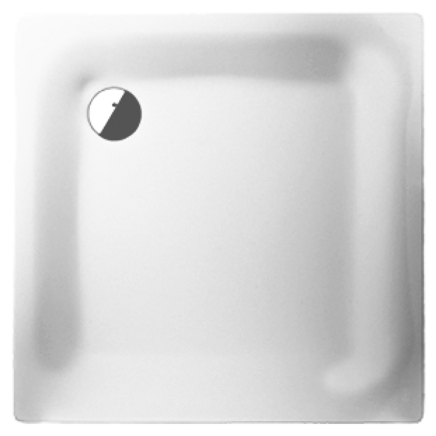 Vasca da doccia Procasa Uno 80 x 80 x 2,5 cm, acciaio isolazione acustia, scarico D 90 mm bianco standard