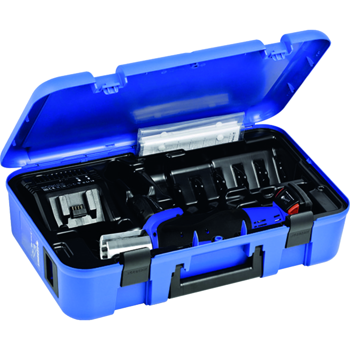 Outil de sertissage Geberit ACO 203plus [2], dans coffre, avec garniture pour Mepla/Mapress
