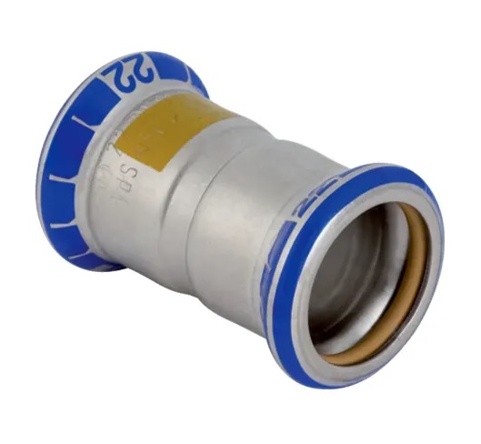 Manchon Geberit Mapress acier inoxydable (gaz): d108mm
Traits:
- Manchon à sertir avec bouchon de protection jaune
- Marqué en jaune
- Non serti non étanche
- Indicateur de sertissage
- Joint d'étanchéité en HNBR jaune
- Sans silicone
Usage:
- Pour biogaz
- Pour gaz liquéfiés
- Pour gaz naturels