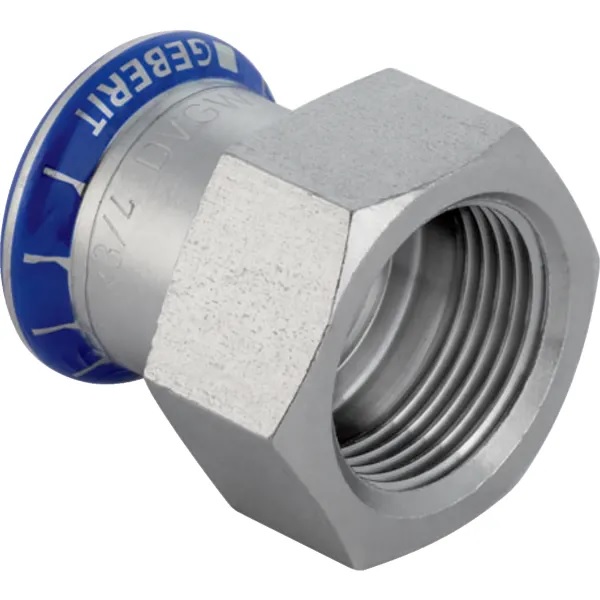Geberit Mapress Edelstahl Übergang mit Innengewinde: d15mm Rp1/2"