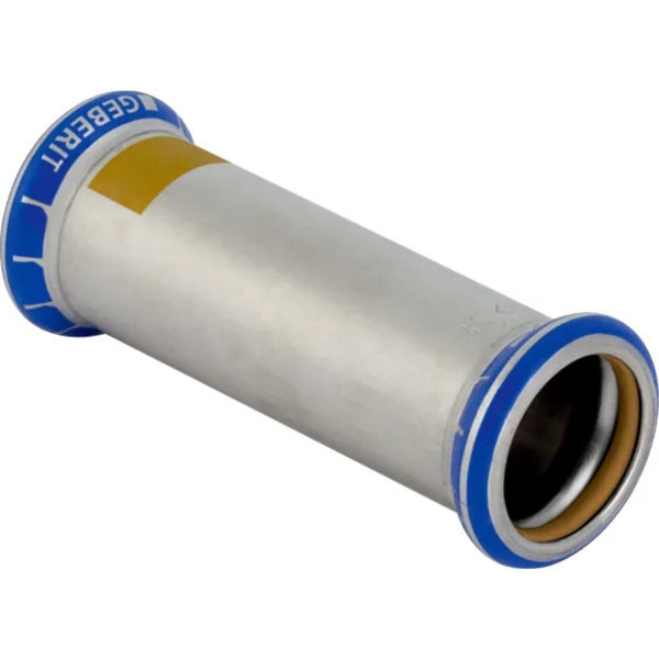 Manchon à insérer Geberit Mapress acier inoxydable (gaz): d76.1mm
Traits:
- Manchon à sertir avec bouchon de protection jaune
- Marqué en jaune
- Non serti non étanche
- Indicateur de sertissage
- Joint d'étanchéité en HNBR jaune
- Sans silicone
Usage:
- Pour biogaz
- Pour gaz liquéfiés
- Pour gaz naturels