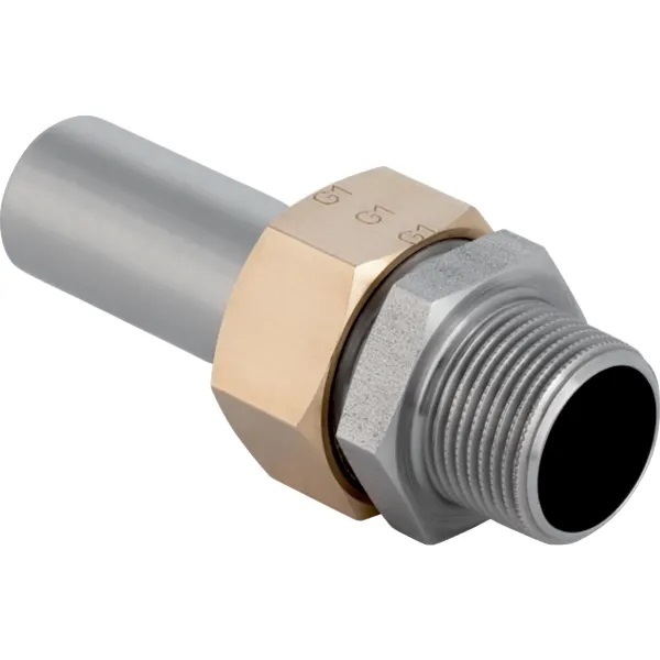 Raccord union Geberit Mapress acier inoxydable avec filetage extérieur et extrémité à emboîter: d54mm R2" G2 3/8"
Traits:
- Sans silicone
- Écrou de serrage en laiton
- Joint d'étanchéité plat en EPDM
Usage:
- Pour eau potable froide et chaude
- Pour gaz industriels (p. ex. acétylène, gaz de protection en soudage)
- Pour eau d'extinction d'incendie (mouillé)
- Pour air comprimé (classe de pureté d'huile 0–3)
- Pour eau traitée
- Pour eau d'extinction d'incendie (mouillé/sec, sec)
- Pour sprinkler (mouillé)
- Pour eaux grises et noires avec valeur de pH > 6.0
- Pour gaz inertes (p. ex. azote)
- Pour lʼeau de refroidissement et de chauffage sans antigel
- Pour substances chimiques et fluides techniques
- Pour les eaux pluviales dont le pH > 6.0
- Pour eau non potable et de processus
- Pour dépression
