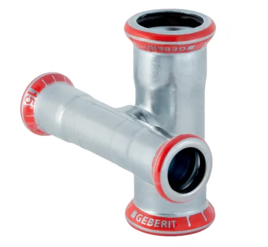 Raccord en croix réduit Geberit Mapress acier carbone, déporté: d28mm d1=18mm
Traits:
- Galvanisé à l'extérieur
- Joint d'étanchéité en CIIR noir
- Non serti non étanche
- Manchon à sertir avec bouchon de protection transparent
- Indicateur de sertissage
Usage:
- Pour lʼeau de refroidissement et de chauffage sans antigel
- Pour lʼeau de refroidissement et de chauffage avec antigel
- Pour eau de chauffage urbain ≤ 120 °C
