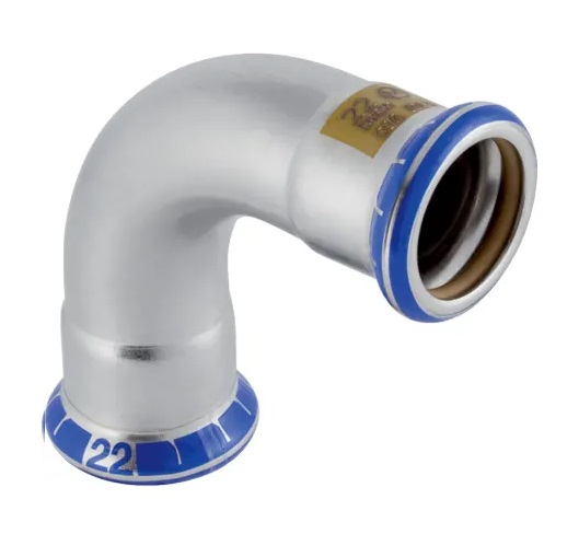 Geberit Mapress Edelstahl Bogen (Gas): 90° d76.1mm
Eigenschaften:
- Unverpresst undicht
- Dichtring aus HNBR gelb
- Pressmuffe mit gelbem Schutzstopfen
- Pressindikator
- Gelb markiert
- LABS-frei
Verwendungszweck:
- Für Biogase
- Für Erdgase
- Für Flüssiggase