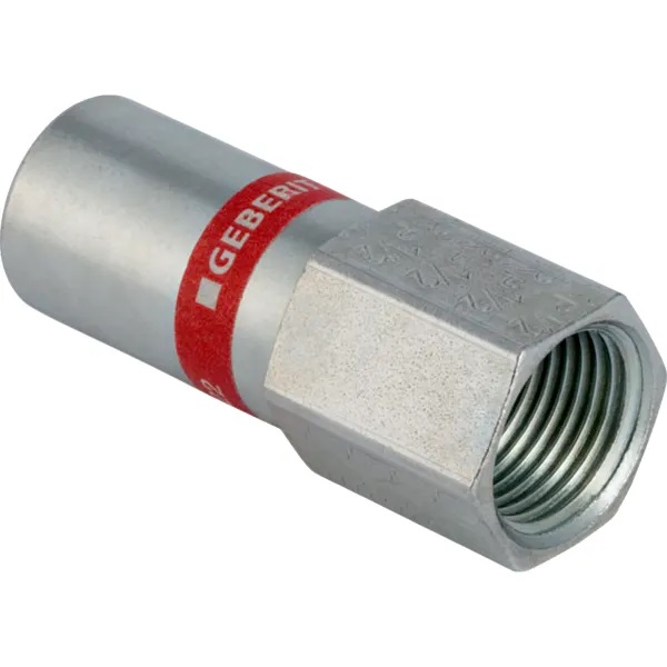 Raccord Geberit Mapress acier carbone avec filetage intérieur et extrémité à emboîter: d22mm Rp1/2"
Traits:
- Galvanisé à l'extérieur