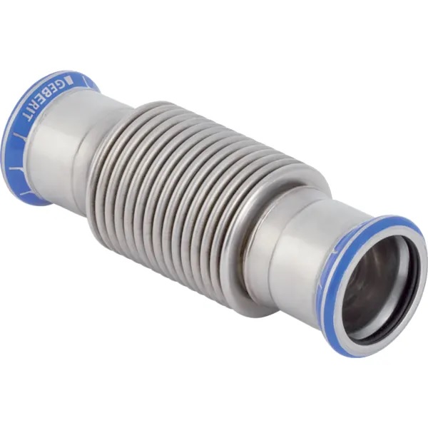 Compensateur axial Geberit Mapress acier inoxydable avec manchons à sertir: d22mm