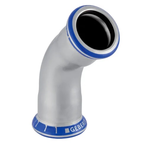 Coude Geberit Mapress acier inoxydable: 45° d15mm