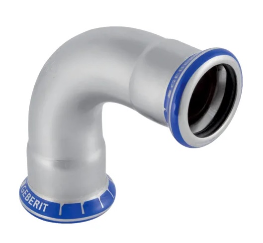 Coude Geberit Mapress acier inoxydable: 90° d15mm