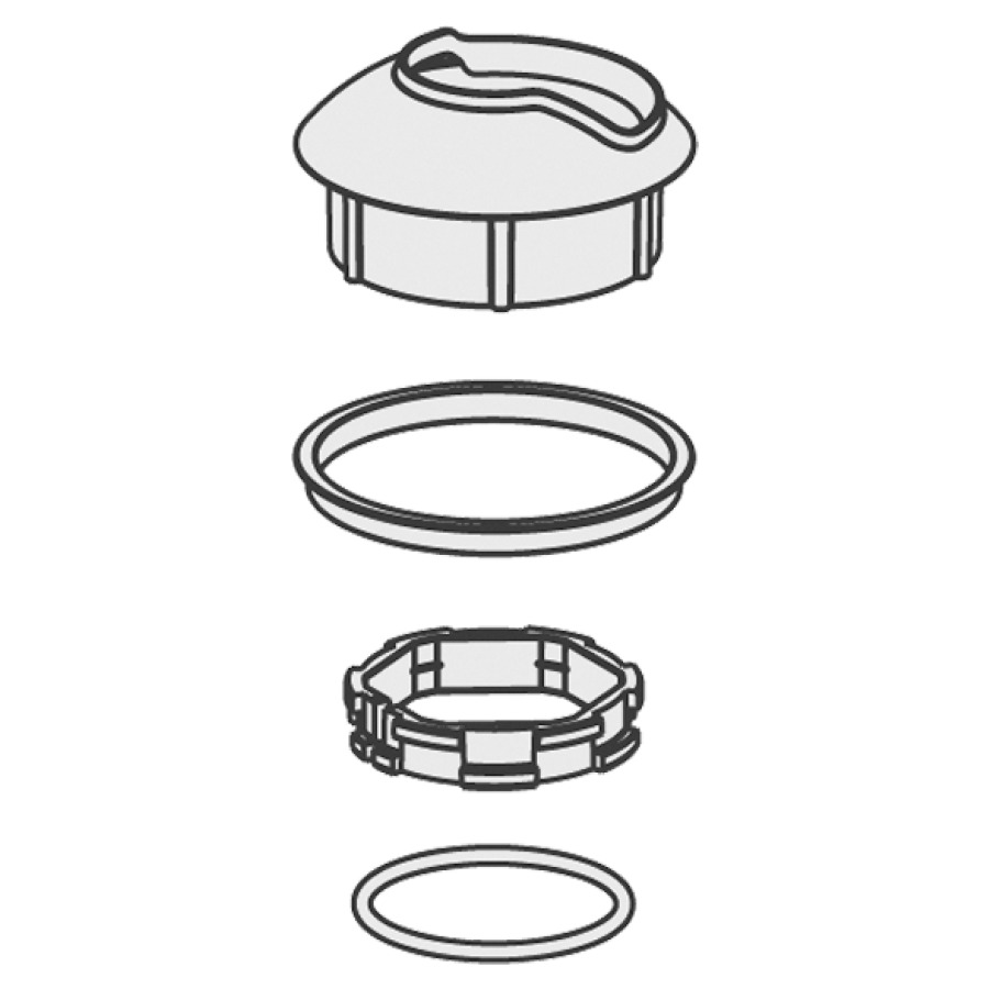 Placca KWC D 48,5 mm, completo, per miscelatore Domo 6.0 chromeline
