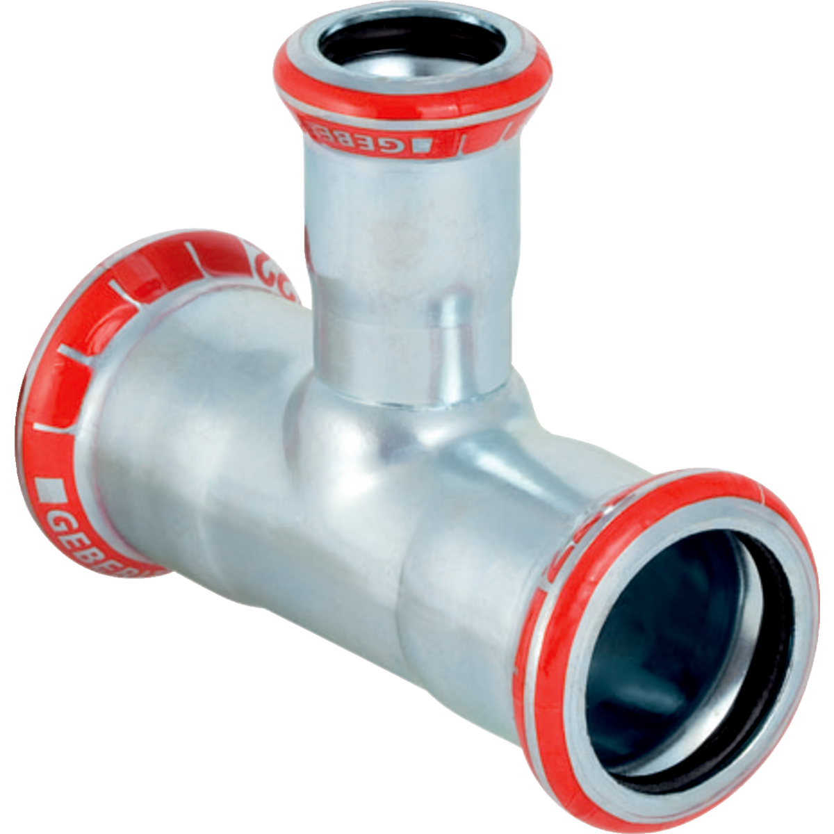 Té réduit Geberit Mapress acier carbone: d35mm d1=18mm d2=35mm