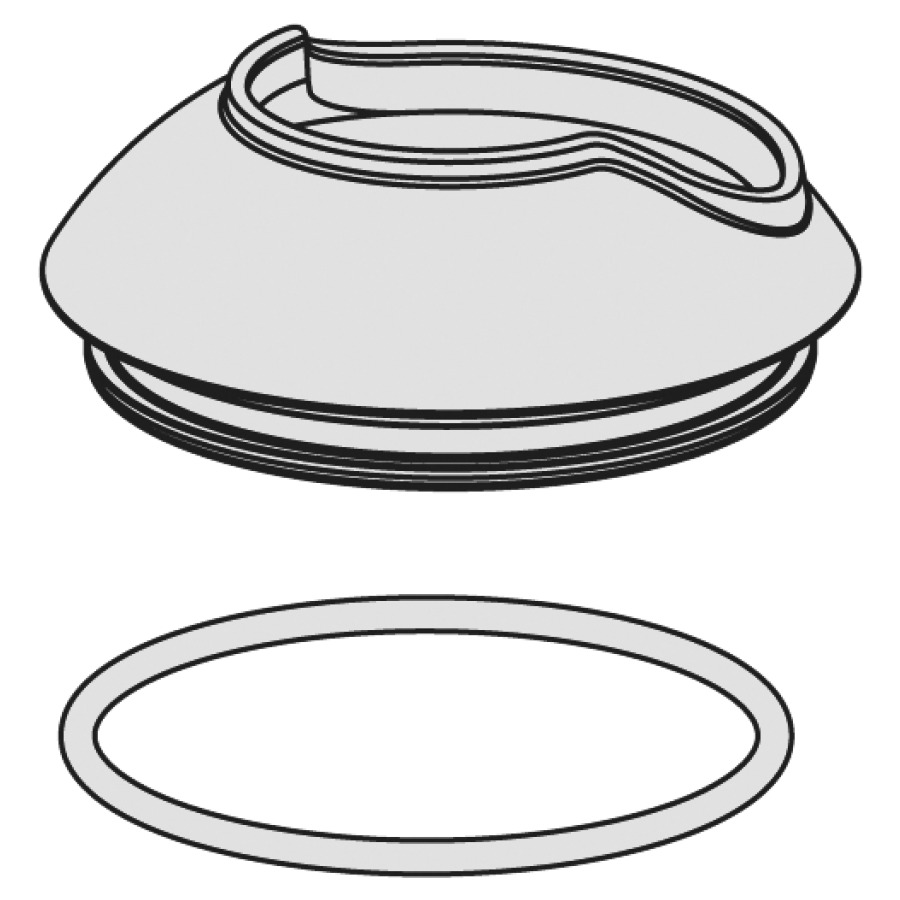 Placca KWC D 45 mm, completo, per miscelatore Domo 6.0 chromeline