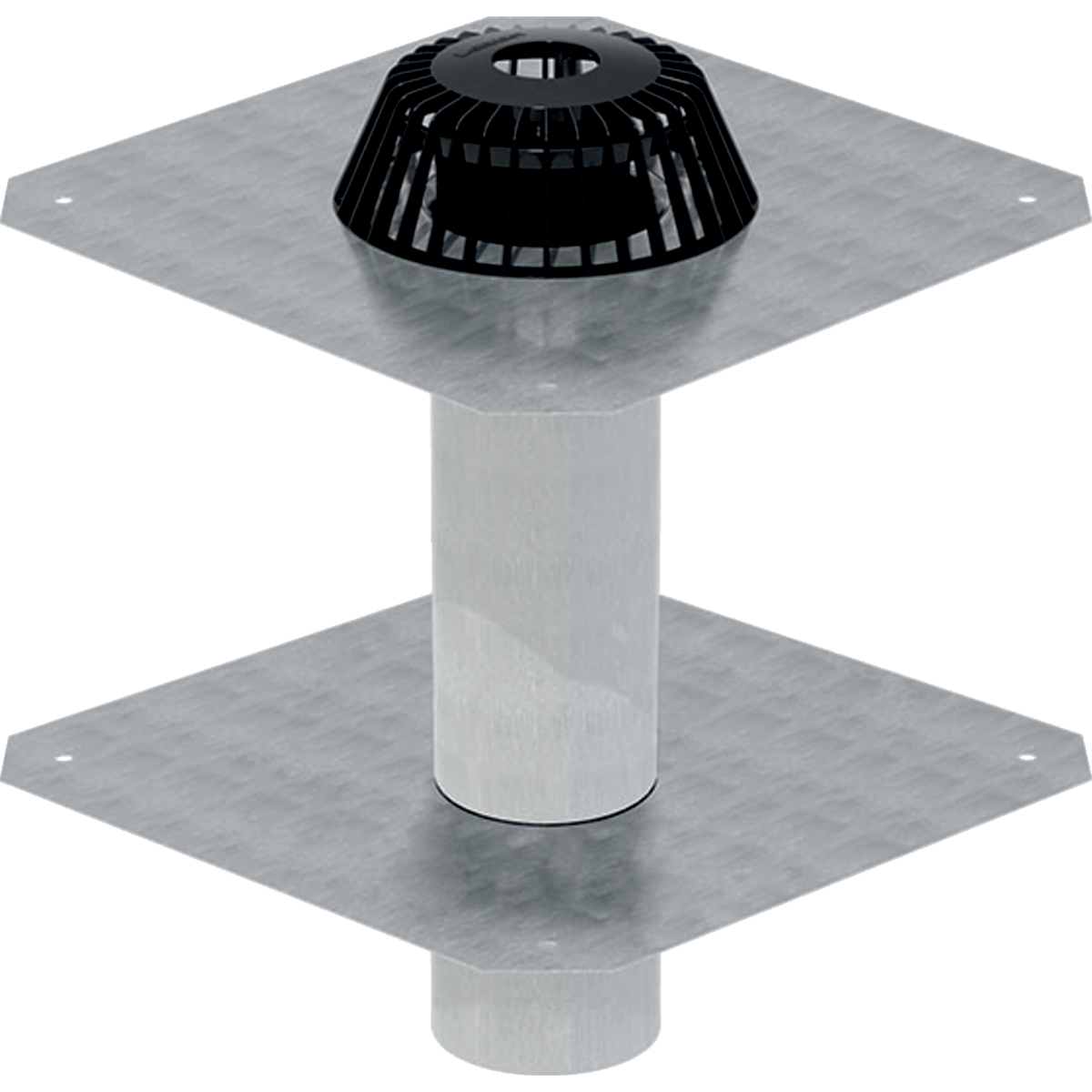 Set Geberit pour naissance d'eaux pluviales avec tôle de raccordement et barrière vapeur: d=110 mm
