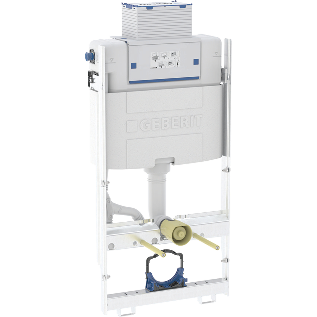 Elément Geberit GIS pour WC suspendu, 100 cm, avec chasse d'eau à encastrer Omega 12 cm