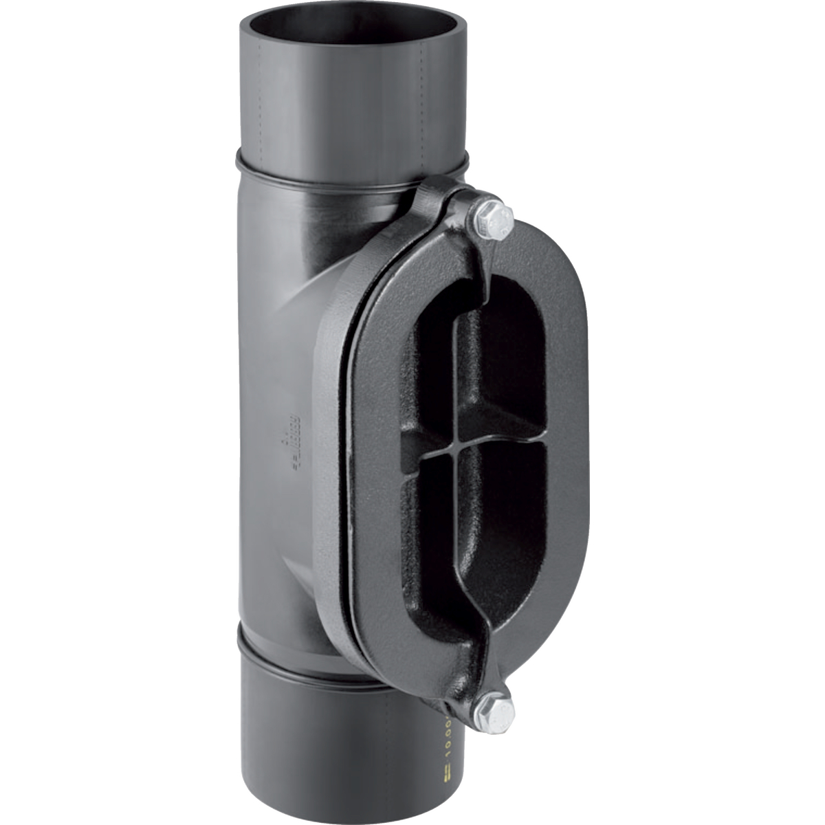 Pièce de nettoyage 90° Geberit PE avec trappe de visite ovale: d200mm
Livraison:
- Joint en EPDM
- Cape de fermeture en fonte grise, laqué noir par immersion