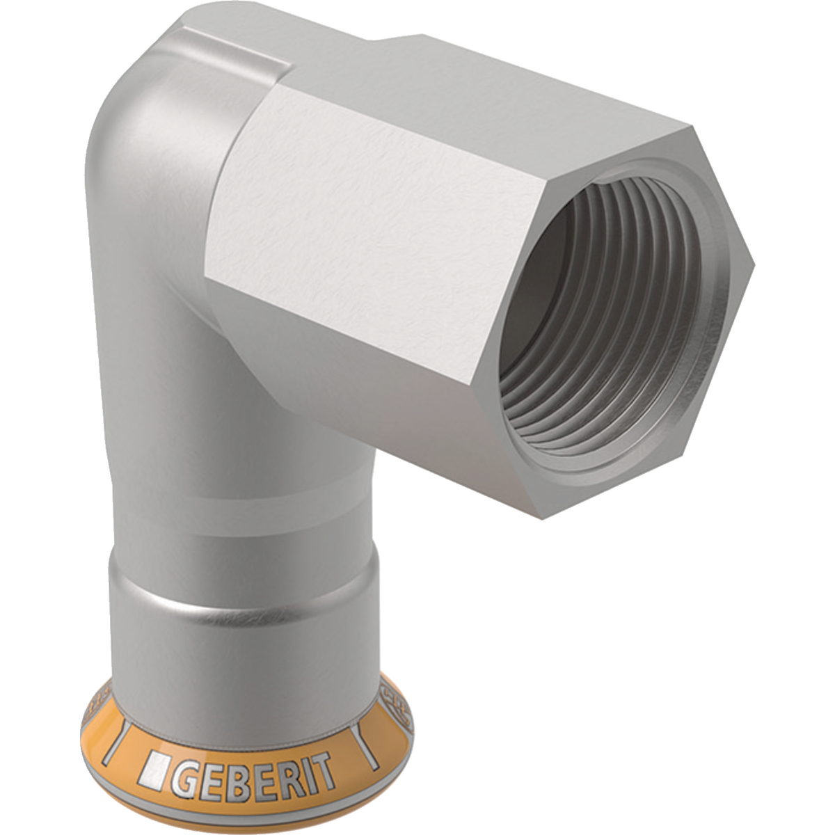 Équerre intermédiaire 90° Geberit Mapress Therm avec filetage intérieur: d=15mm , Rp=1/2"