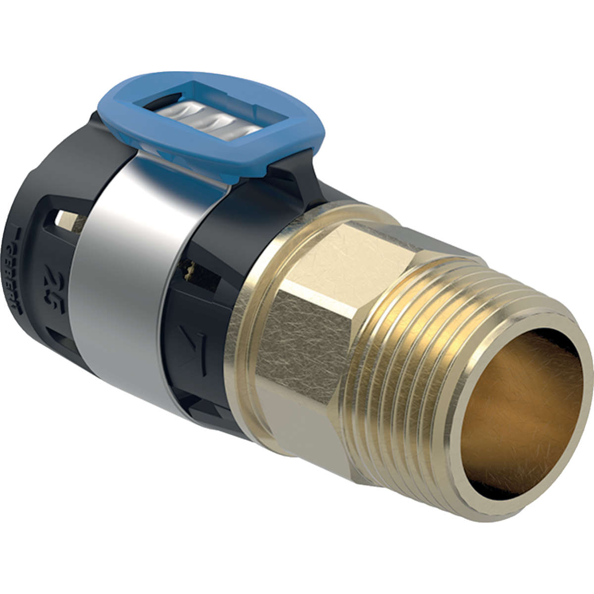 Raccord intermédiaire avec filetage extérieur Geberit FlowFit: d=20mm, R=1"
Traits:
- Filetage avec cape de protection transparente
- Sans plomb
- Indicateur de sertissage
- Raccord à sertir avec cape de protection transparente
- Joint torique en EPDM
- Non serti non étanche
Usage:
- Pour eau traitée
- Pour lʼeau de refroidissement et de chauffage avec antigel
- Pour eau de mer
- Pour eau non potable et de processus
- Pour dépression
- Pour gaz inertes (p. ex. azote)
- Pour les eaux pluviales dont le pH > 6.0
- Pour substances chimiques et fluides techniques
- Pour eau d'extinction d'incendie (mouillé)
- Pour air comprimé (classe de pureté d'huile 0–3)
- Pour eau potable froide et chaude
- Pour eau d'extinction d'incendie (mouillé/sec, sec)
- Pour lʼeau de refroidissement et de chauffage sans antigel