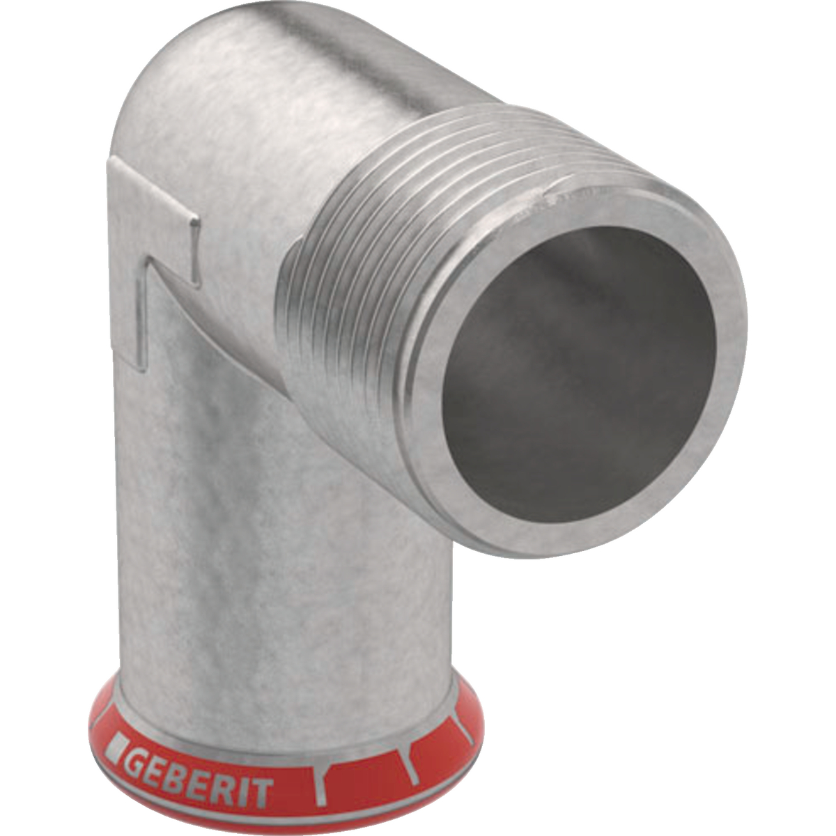 Equerre 90° Geberit Mapress acier carbone avec filetage extérieur: d22mm R3/4"
Traits:
- Galvanisé à l'extérieur
- Non serti non étanche
- Joint d'étanchéité en CIIR noir
- Indicateur de sertissage
- Manchon à sertir avec bouchon de protection transparent
Usage:
- Pour eau d'extinction d'incendie (mouillé)
- Pour lʼeau de refroidissement et de chauffage sans antigel
- Pour lʼeau de refroidissement et de chauffage avec antigel
- Pour sprinkler (mouillé)
- Pour eau de chauffage urbain ≤ 120 °C