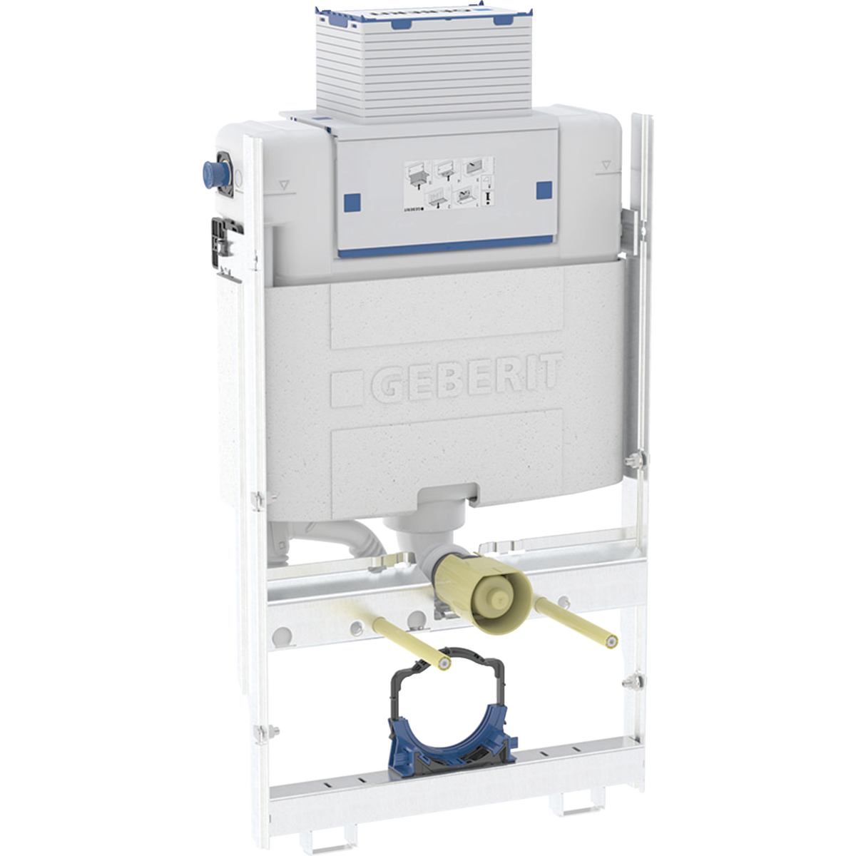 Elément Geberit GIS pour WC suspendu, 87 cm, avec chasse d'eau à encastrer Omega 12 cm