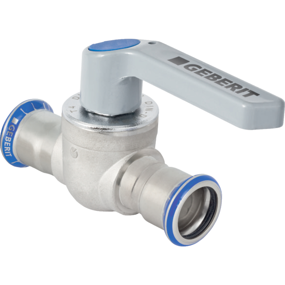 Geberit Mapress robinet à bille avec levier: 1.4401 d54 mm
Traits:
- Non serti non étanche
- Fixation du levier avec vis
- Bille en PPSU
- Partie supérieure échangeable
- Joints de la bille en silicone
- Joint d'étanchéité en CIIR noir
- Manchon à sertir avec bouchon de protection transparent
- Modèle Geberit T4
- Bille et corps de base à passage intégral
- Joint de la partie supérieure en EPDM
- Indicateur de sertissage
- Homologation selon DVGW
Usage:
- Pour lʼeau de refroidissement et de chauffage sans antigel
- Pour gaz inertes (p. ex. azote)
- Pour dépression
- Pour lʼeau de refroidissement et de chauffage avec antigel
- Pour air comprimé (classe de pureté d'huile 0–3)
- Pour eau potable froide et chaude
- Pour les eaux pluviales dont le pH > 6.0
- Pour eaux traitées (champ d'application selon l'Information Technique "Eaux traitées")
Livraison:
- Marquages de couleur (rouge, bleu, vert)