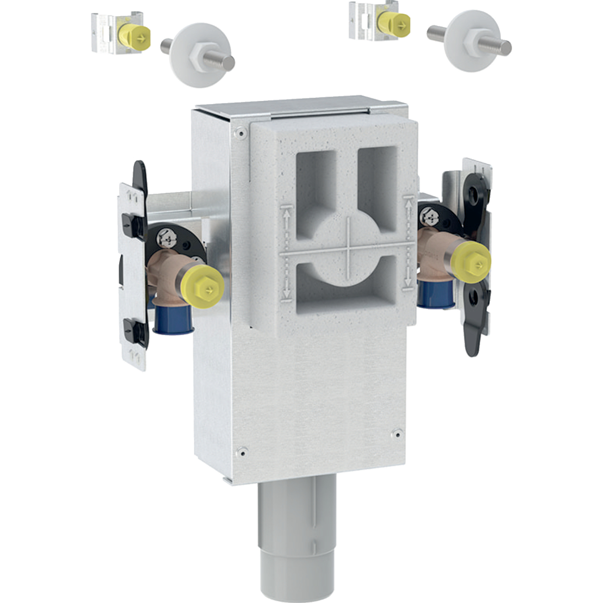 Set de lavabo Geberit GIS pour robinetterie monobloc, avec siphon à encastrer