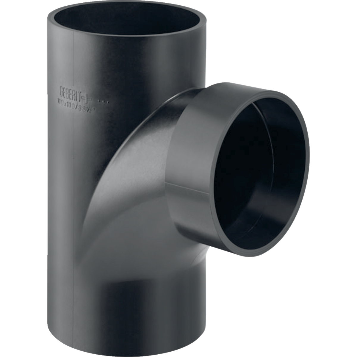 Embranchement 88.5° Geberit PE avec départ coudé: d110mm d1=110mm