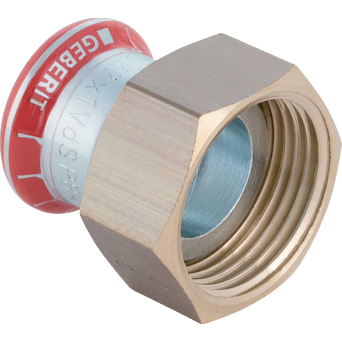 Raccord Geberit Mapress acier carbone avec écrou de serrage: d35mm G2"
Traits:
- Manchon à sertir avec bouchon de protection transparent
- Galvanisé à l'extérieur
- Indicateur de sertissage
- Non serti non étanche
- Écrou de serrage en laiton
- Joint d'étanchéité plat en EPDM
- Joint d'étanchéité en CIIR noir
Usage:
- Pour eau d'extinction d'incendie (mouillé)
- Pour lʼeau de refroidissement et de chauffage sans antigel
- Convient uniquement pour des filetages d'un diamètre intérieur ≤ di, voir le tableau
- Pour eau de chauffage urbain ≤ 120 °C
- Pour sprinkler (mouillé)
- Pour lʼeau de refroidissement et de chauffage avec antigel