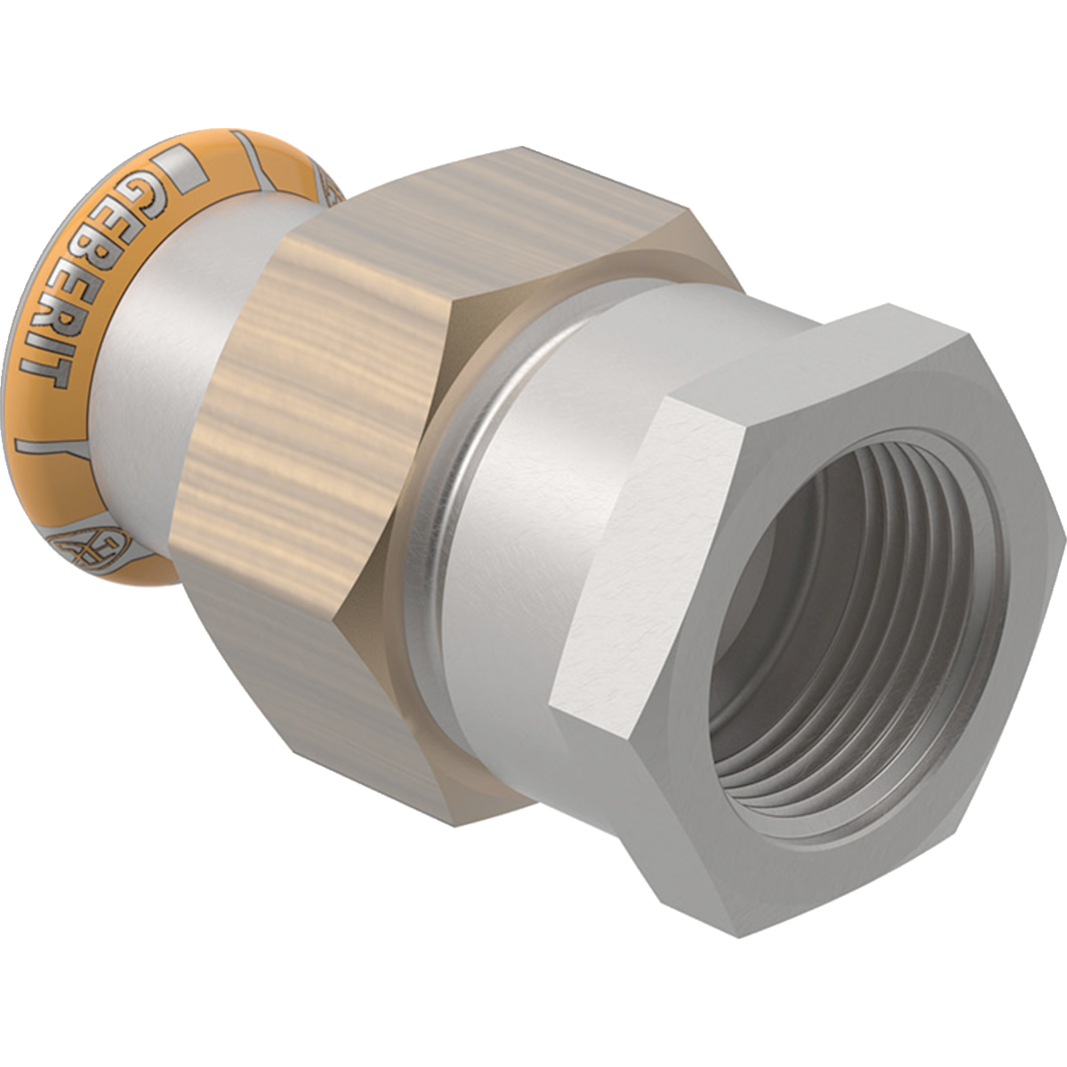 Geberit Mapress Therm Übergangsverschraubung mit Innengewinde: d=15mm, Rp=1/2"
Eigenschaften:
- Nicht zulässig für Trinkwasserinstallationen
- Überwurfmutter aus Messing
- Pressindikator
- Flachdichtung aus EPDM
- Unverpresst undicht
- Dichtring aus CIIR schwarz
Verwendungszweck:
- Für Druckluft (Reinheitsklasse Öl 0–3)
- Für Kühl- und Heizungswasser mit Frostschutzmittel
- Für Haustechnik und Industrie
- Für Klimakaltwasser mit Frostschutzmittel
- Für Fernwärmeheizungswasser ≤ 120 °C
- Für Unterdruck
- Für Klimakaltwasser ohne Frostschutzmittel
- Für Inertgase (z. B. Stickstoff)
- Für Kühl- und Heizungswasser ohne Frostschutzmittel
