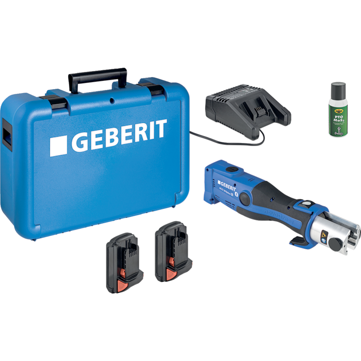 Outil de sertissage [2] Geberit ACO 203plus, dans coffre, avec garniture FlowFit