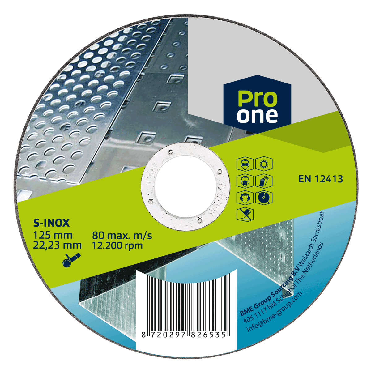 ProOne Disco da taglio in tessuto S-INOX 125mm(confezione da 10) Tubi a secco, a parete sottile, profili, lamiere in acciaio e acciaio inox
