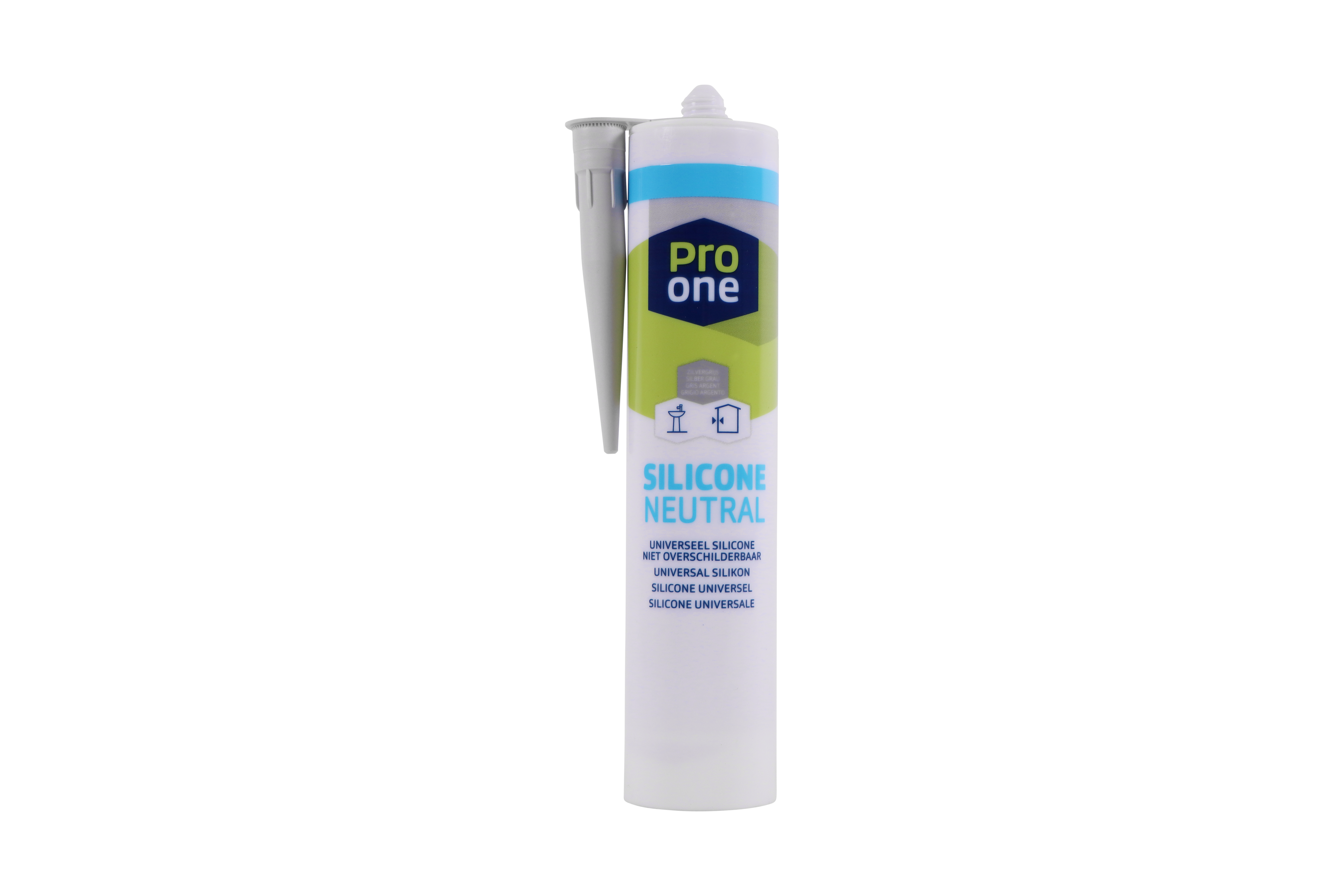 ProOne Silicone Universale grigio argento cartuccia à 310 ml RAL 7001