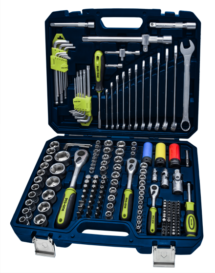 ProOne Valigetta per chiavi a bussola Universal 184 pz. 1 4“+3 8”+1 2"