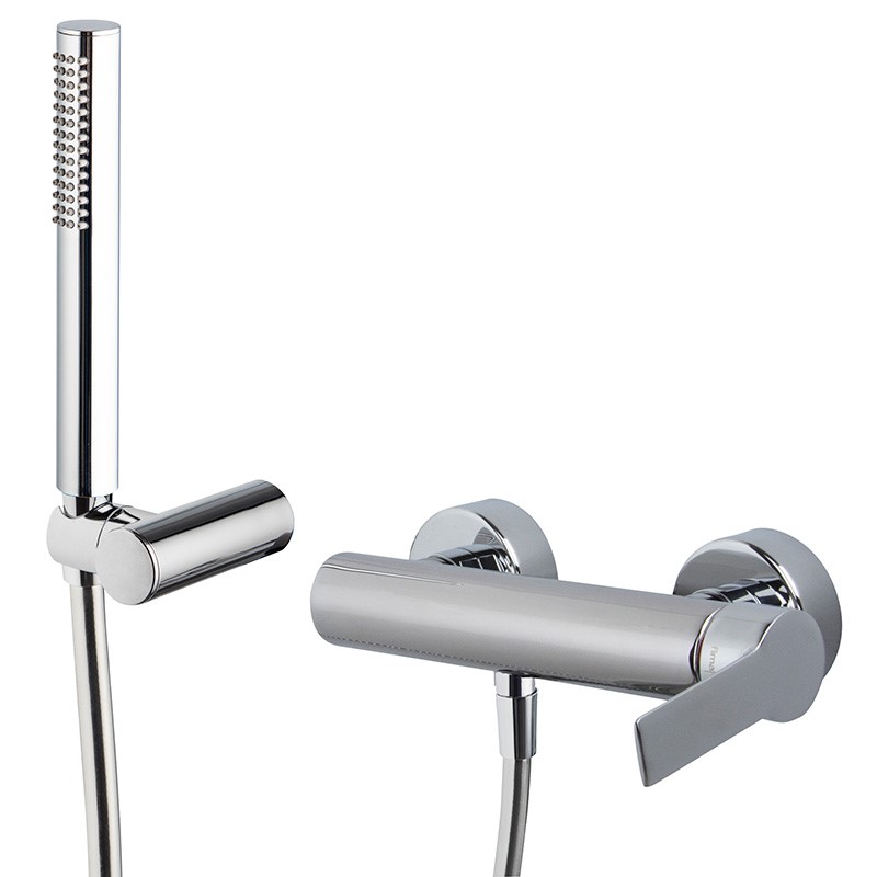 RR miscelatore da doccia Ziro esterno doccia AD- 153 mm con Ballofix   flessibile 1,50m e doccetta a mano slim