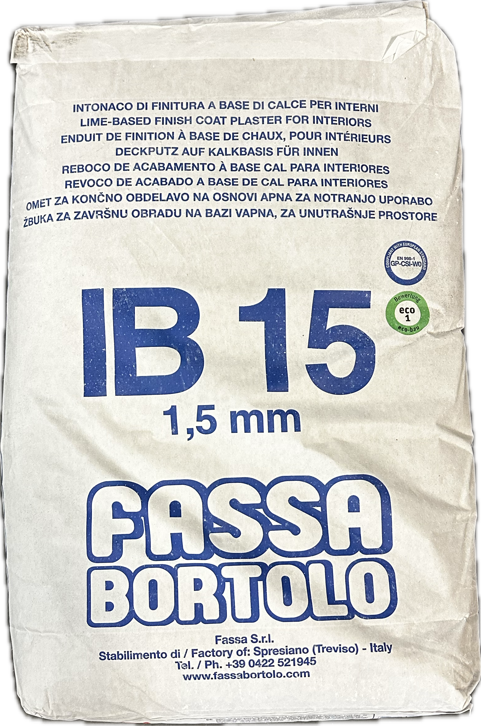 Stabilitura Fassa IB15 int. 1.5 mm sacco da 25 kg