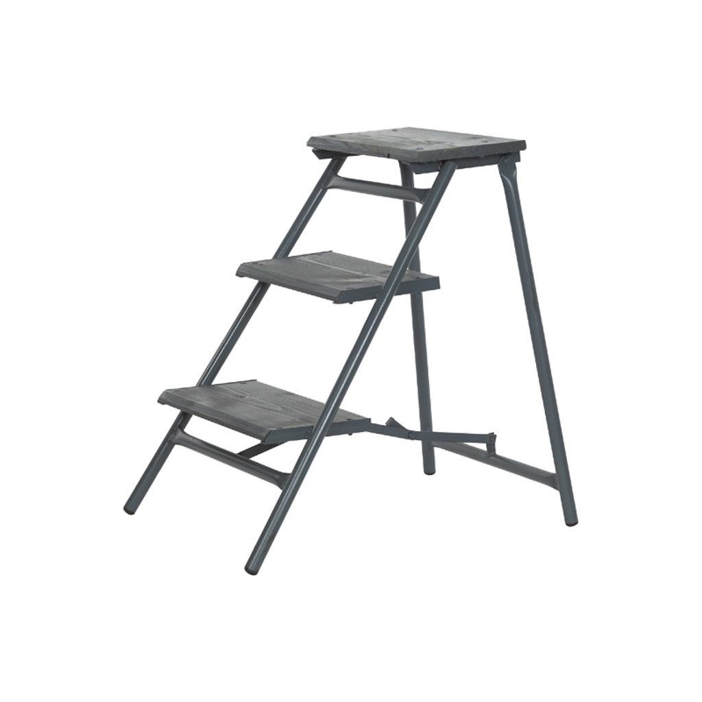 Scala da gessatori a 3 scalini H 77 cm laccata