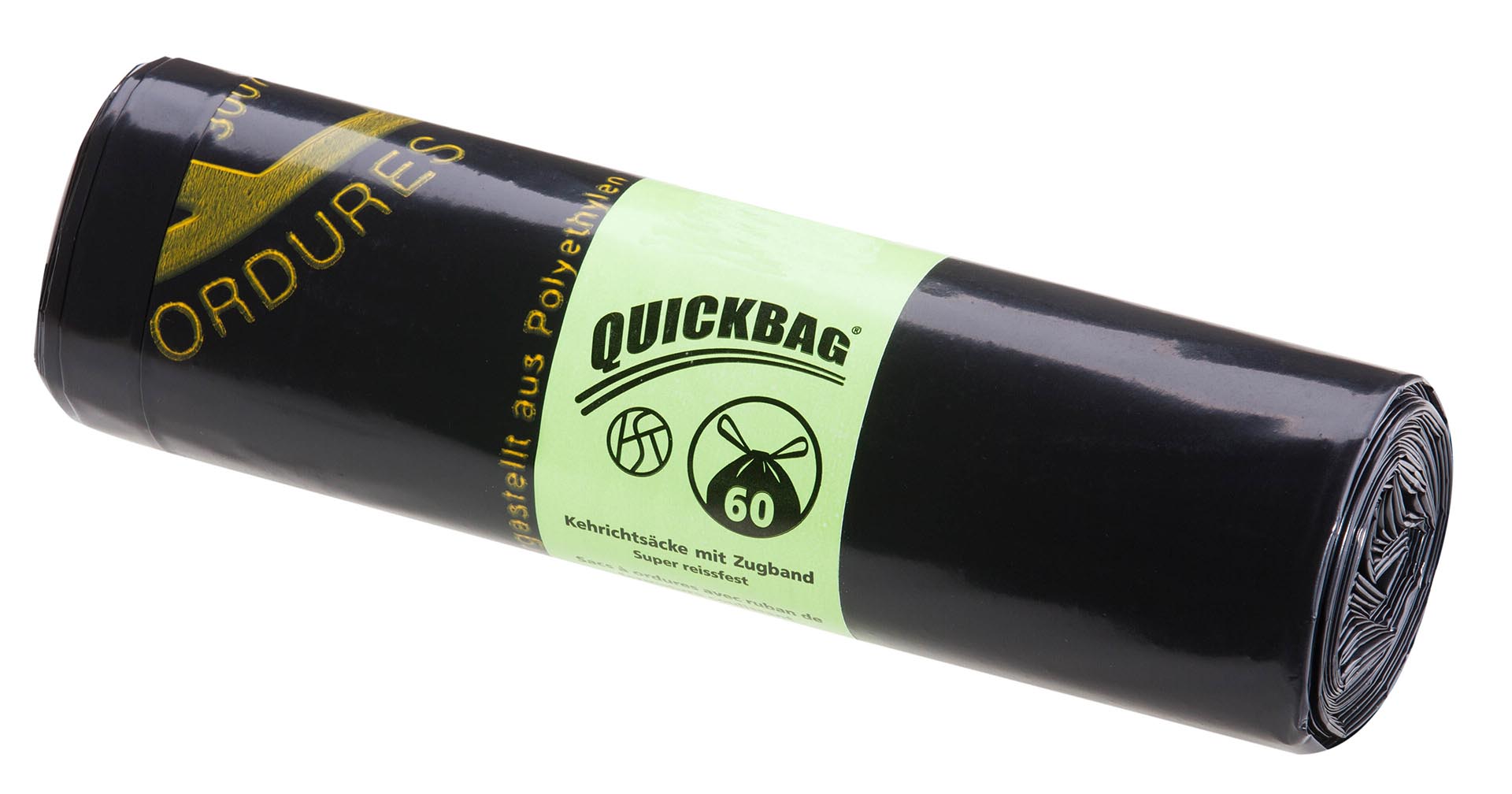 ProOne Sacco rifiuti KS Quick-Bag 60 l nero, rotolo 10 pezzi