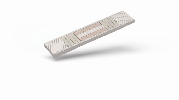 Ebauche confort 51, rw=44 dB, clim. 3a/b, ei30, ,  2150 x 1050 x 51 mm, alaises bouleau ab., hdf brut, rac. en bas : 190 mm