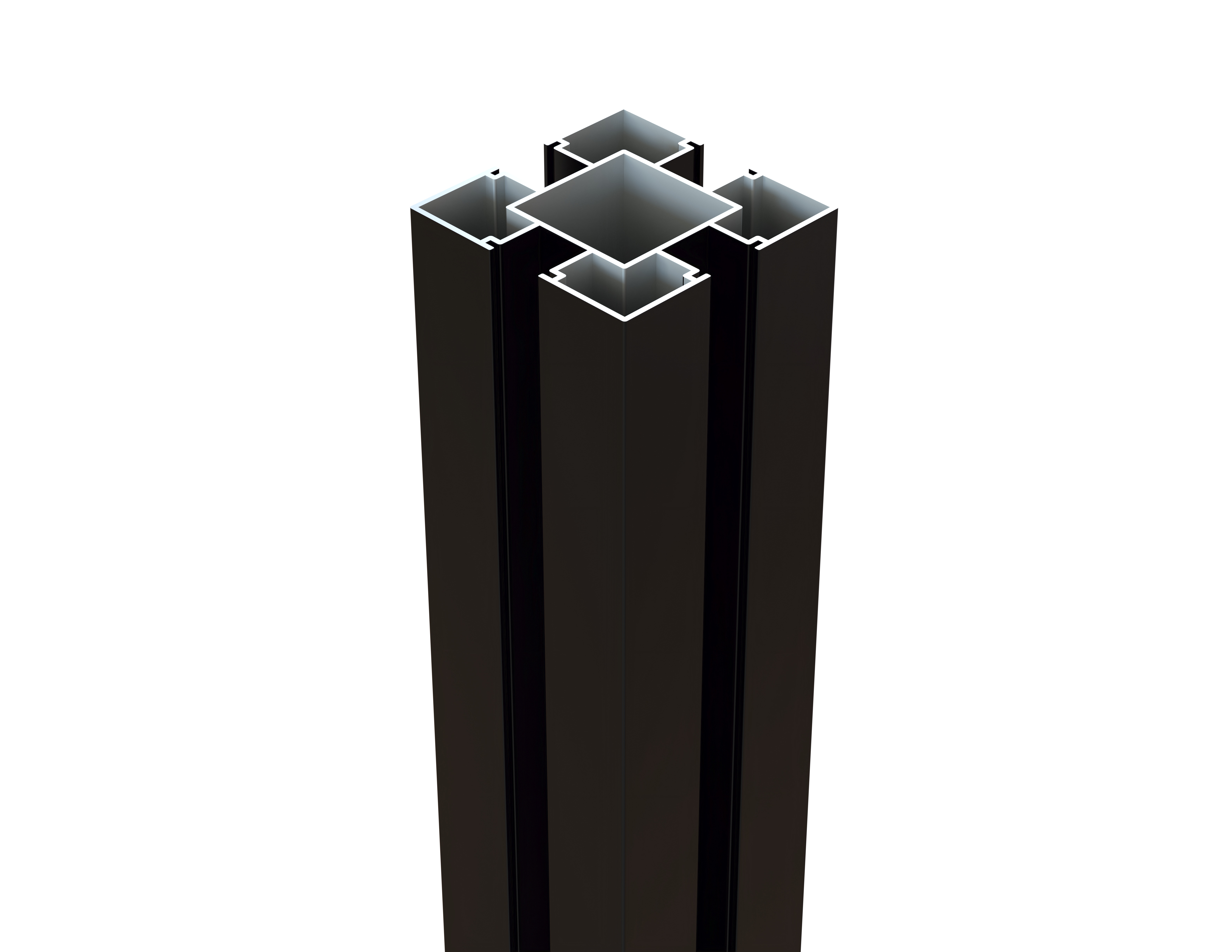 Poteau Multifence alu anthracite, type B 2000 x 90 x 90 mm, avec vis incluses