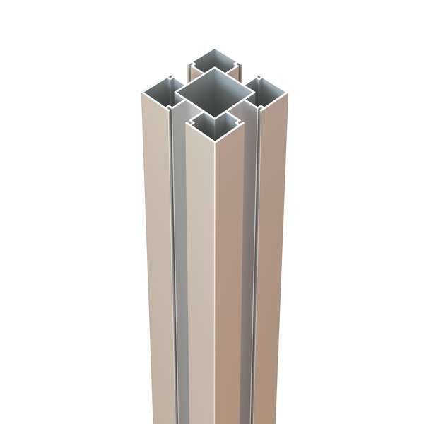 Poteau Multifence alu anodisé, type B 2000 x 90 x 90 mm, avec vis incluses