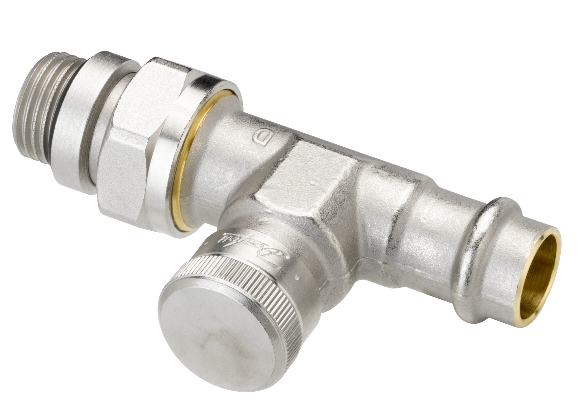 Danfoss Raccord de retour RLV Passage avec raccord à sertir