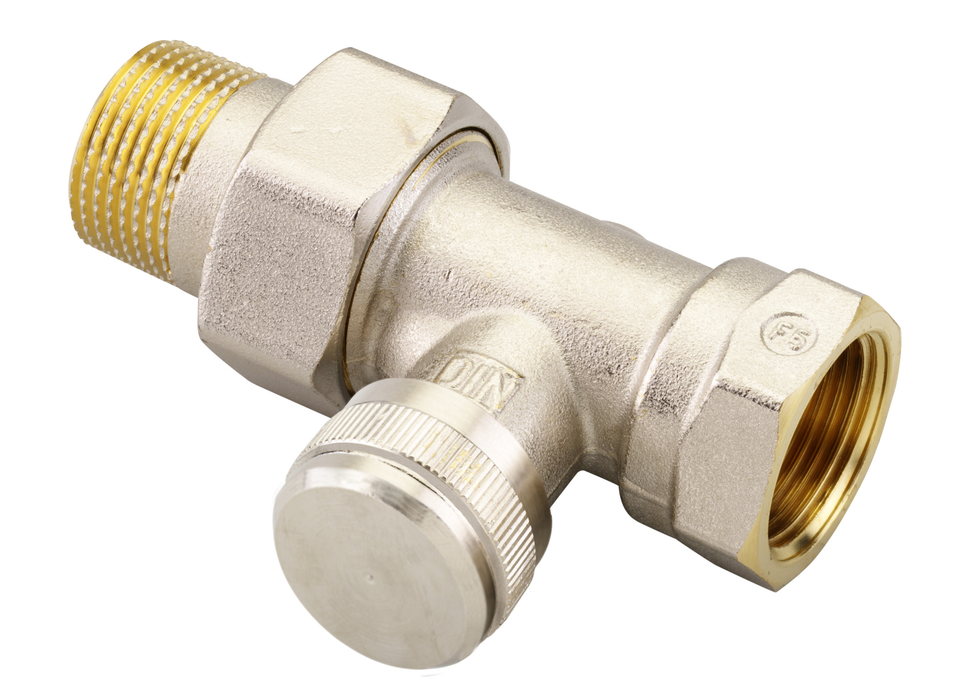 Danfoss Raccord de retour Type RLV Passage fonction de vidange