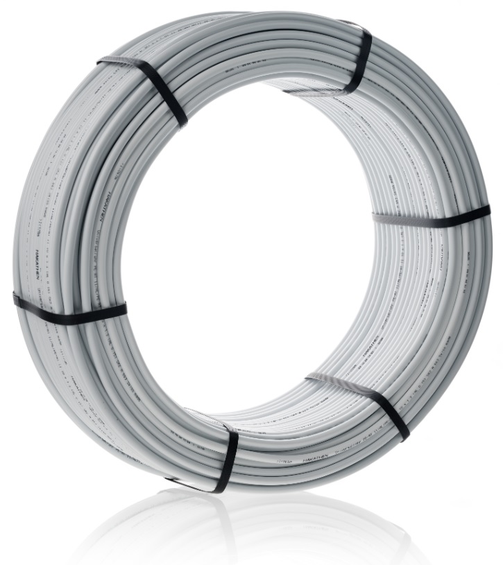 HAKAthen tube composite métallique L PE-RT 90°C, 20 x 2.0 mm, rouleau de 100m, blanc