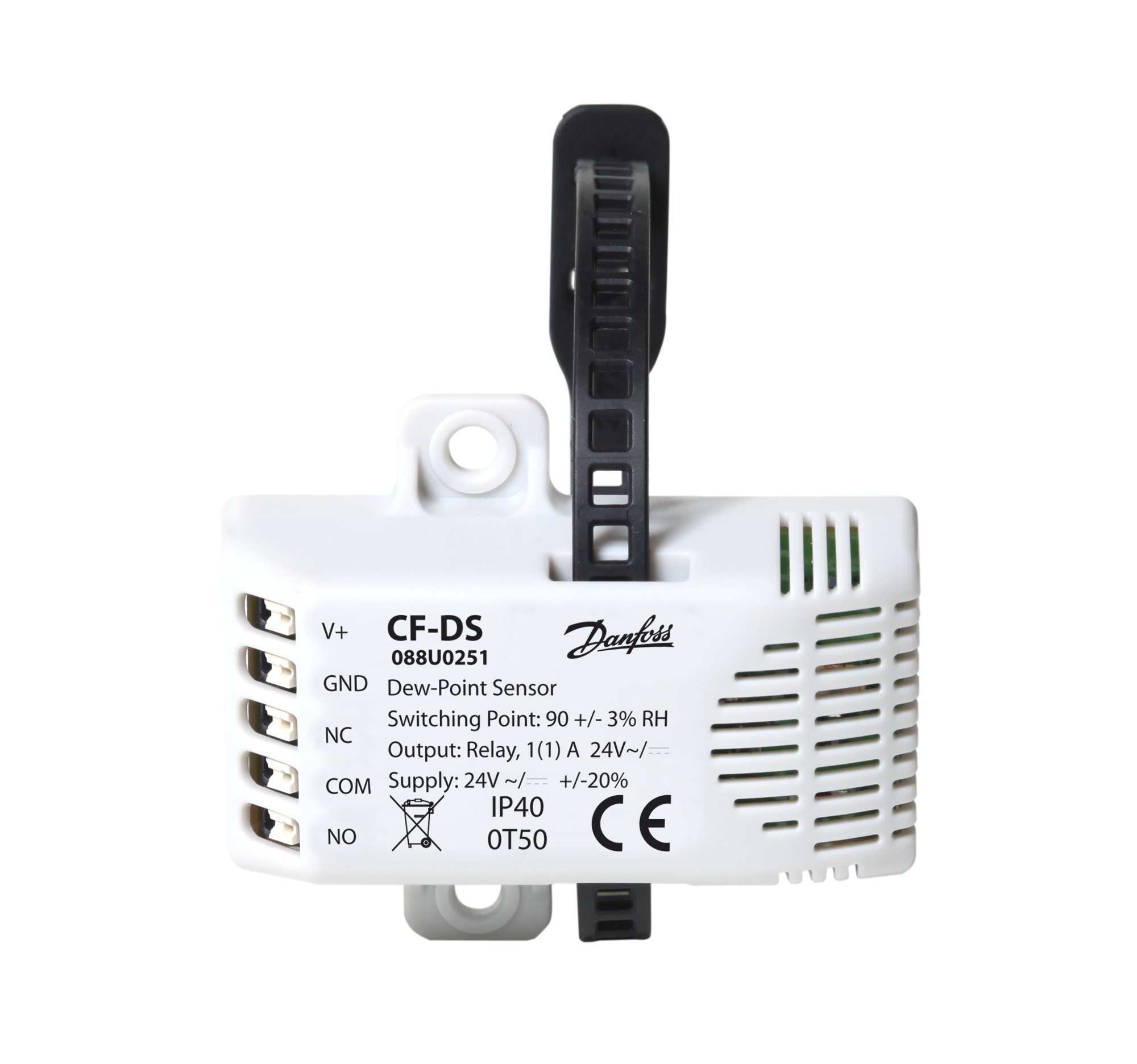 Danfoss Icon™ Sonde de point de rosée CF-DS 24V_x005F_x000D_
Pour éviter la condensation lors de l'application de refroidissement._x005F_x000D_
Monté sur le collecteur. Alimentation par module d'extension.